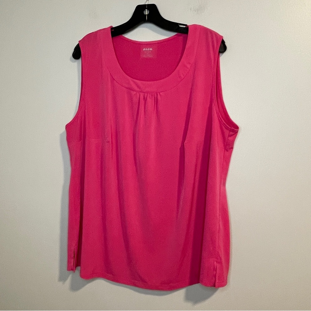 Alia Tank Top, Sleeveless Shirt Fuscia,  Size 1X